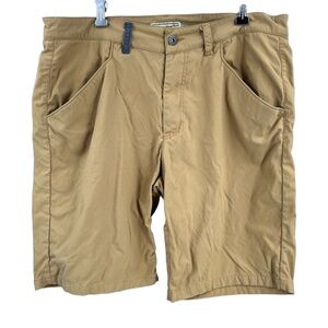 Flylow‎ Men’s Outdoor Utility Shorts Khaki Stretch Nylon Blend Size 36